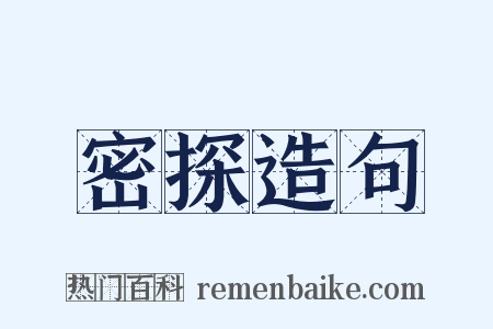 密探造句是什么意思的图片